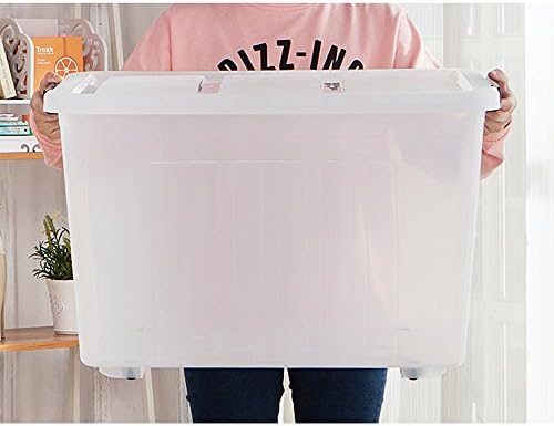 4-Pack 70 L Large Clear Plastic Storage Boxes with Latching Lids