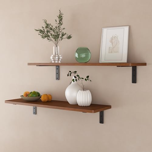 NEODROP 12-Pack 12 Inch Heavy Duty Shelf Brackets, Premium Floating L Bracket for Wall, Kitchen, Mantel Shelves Support 