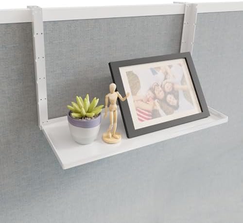 Office Cubicle Shelf - 13.8'' x 5.9'' Storage Organizer Floating Corner Rack Hanging Shelf Height Adjustable Home Office