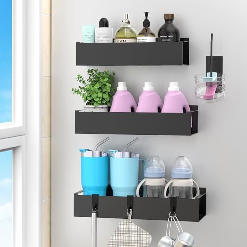 HuggieGems Metal Magnetic Water Bottle Holder for Refrigerator, Cup Holder Organizer for Stanley and Tumbler for Kitchen
