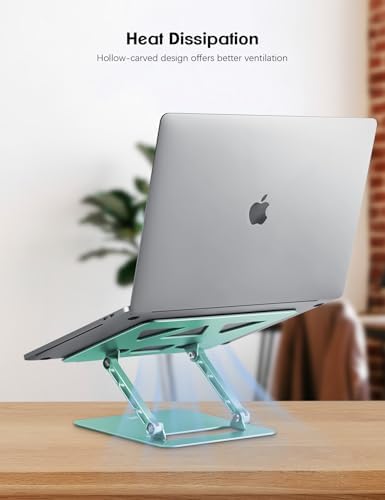 Aoviho Adjustable Laptop Stand for Desk,Portable Laptop Stand Holder and Riser,Foldable Aluminum Notebook Computer Stand