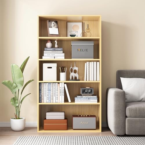 NELYE 2 Tier Open Shelf Bookcase, 11.81" x 9.53" x 21.26" in, White