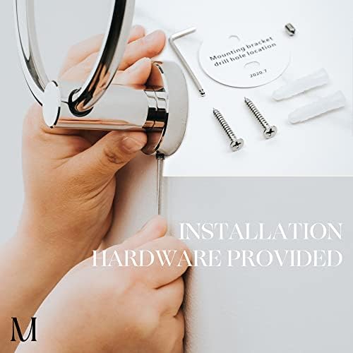 Marmolux Acc Chrome Towel Ring - Hand Towel Holder for Bathroom Wall - Simple Round Towel Hanger for Bathroom - Heavy Du