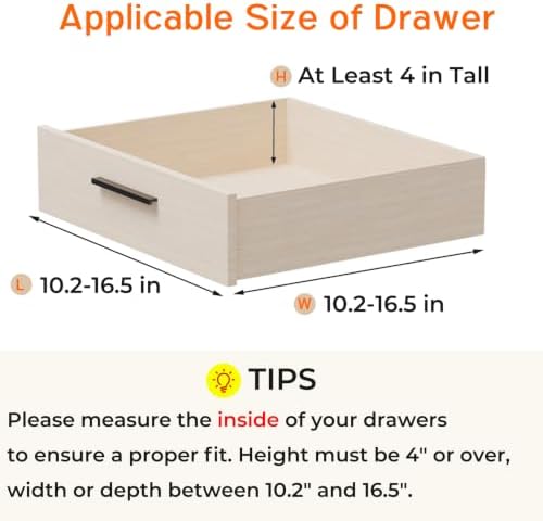 4 Pack 4" High Drawer Dividers for Clothes, 10.2"-16.5" Expandable