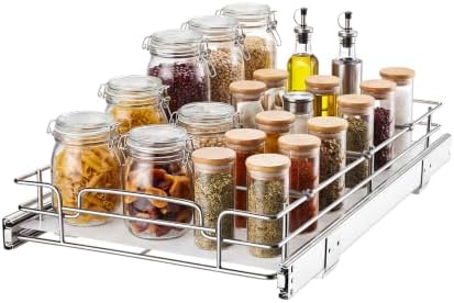 VEVOR Pull Out Cabinet Organizer 12.2" W x 20.98" D Steel Slide Out Drawers