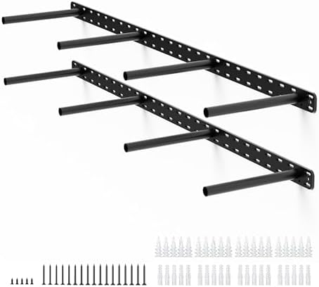 2pcs Floating Shelf Bracket Heavy Duty Hidden Metal Brackets for Shelf,Invisible Shelves Hardware Without Jig (40" x 8" 