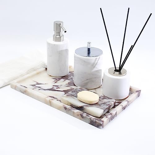Real Luxurious Natural Marble Vanity Tray Genuine Marble/Stone Storage Tray for Home Decor Bathroom/Kitchen/Vanity/Dress