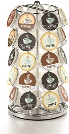 Nifty K Cup Holder – Compatible with K-Cups, Coffee Pod Carousel | 35 K Cup Holder, Spins 360-Degrees, Lazy Susan Platfo