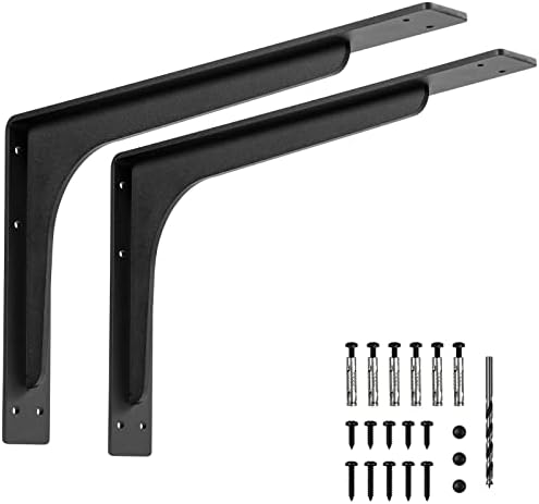 20 x 12 INCH Shelf Brackets,L Shelf Brackets, Vertical Angle, Premium Alloy Metal Heavy Duty Shelf Bracket, high Strengt