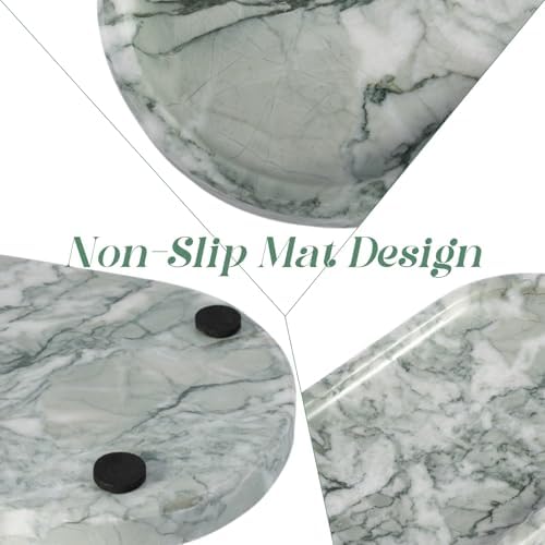 Koville Marble Bathroom Tray for Countertop, Vanity Tray Stone Trays for Decor, Natural Marble Decorative Tray for Dress
