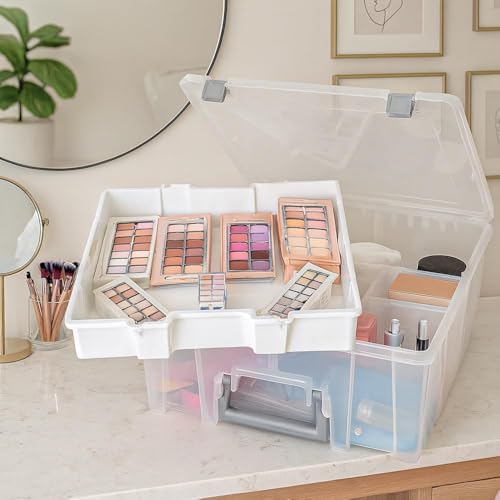 Best Kept Super Satchel Double Deep with Lift-Out Tray, Clear