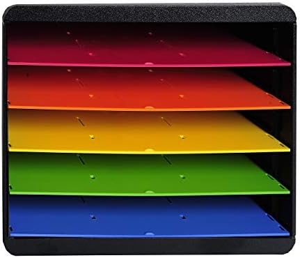 Exacompta - Ref 305798D - Iderama Collection - Sorter Horizon 5 Sections - 270 x 355 x 271mm in Size, Suitable for Landscape A4+ Documents - Black/Harlequin