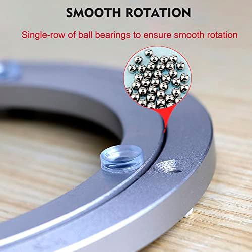 Aluminium Alloy Turntable Bearing, Heavy Duty Swivel Turntable Lazy Susan Rotating Bearing Turntable Round Dining Table 