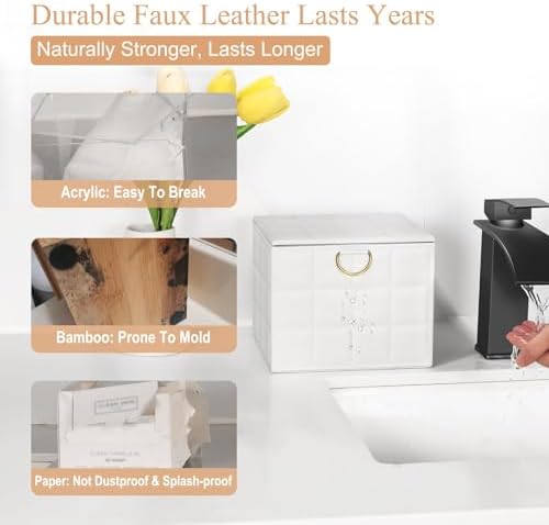 Disposable Face Towel Holder Box XL for Clean Skin Club Organizers