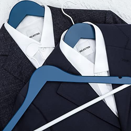 TOPIA HANGER Premium Wooden Hangers 16 Pack Blue/White Coat Hangers