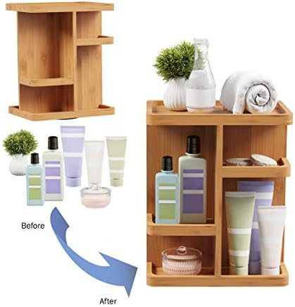 Lavish Home Makeup Organizer, Natural, 10.25” x 7.5” x 12.8”