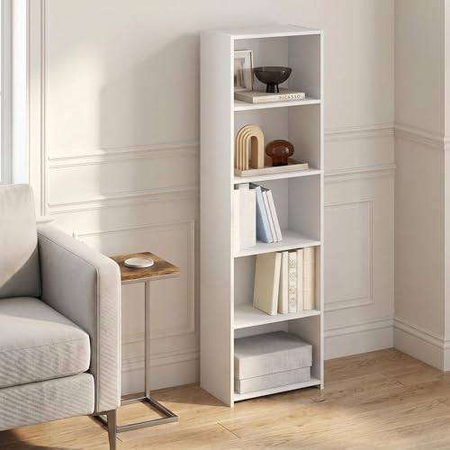 5-Cube Bookshelf, Bookcase, Book Shelf, Cube Storage Organizer with Open Shelf, 9.4 x 15.8 x 52, for Home Office, Living