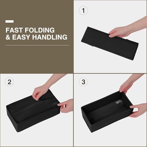DIMJ Drawer Organizers, Set of 12 Clothes Drawer Organizer, Foldable Closet Drawer Organizer, Dresser Drawer Organizers 