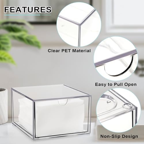 Sumnacon Disposable Face Towel Holder Clear Plastic Facial Towels Holder