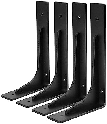 8"x 4.7" Shelf Brackets,L Shelf Brackets, Vertical Angle, Premium Alloy Metal Heavy Duty Shelf Bracket, high Strength Mo