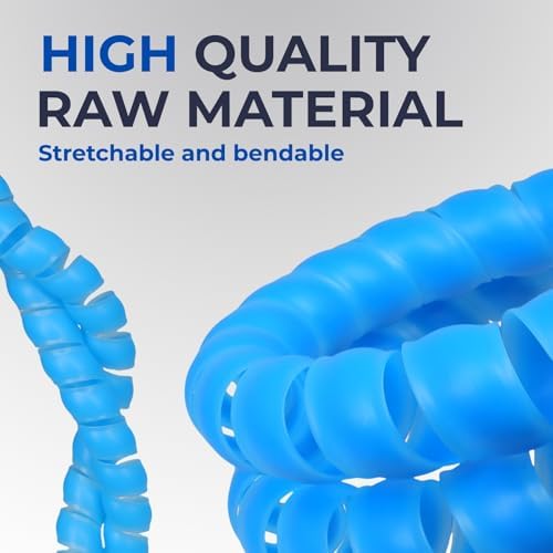 5/16" Spiral Cable Wrap, Plastic Wire Wrap Cord Protectors from Pets No Chew, Spiral Cable Management Sleeve Organizer f