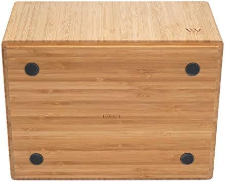 MobileVision Bamboo Storage Box Multi-Purpose Organizer for Kitchen Supplies Holder, Fruit Bin, Cabinets, Pantry with bu