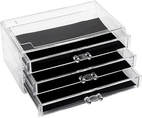 Sea Team Stackable Clear Acrylic Makeup Organizer with Drawers for Vanity