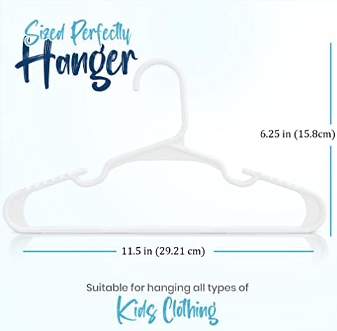 Utopia Home Kids Hangers 160 Pack – 11.5 Inch Baby Closet Hangers White