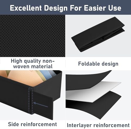 DIMJ Drawer Organiser, Cupboard Organiser, Set of 8, Underwear Organiser, 30 x 15 x 9 cm Organiser System for Pax Organi