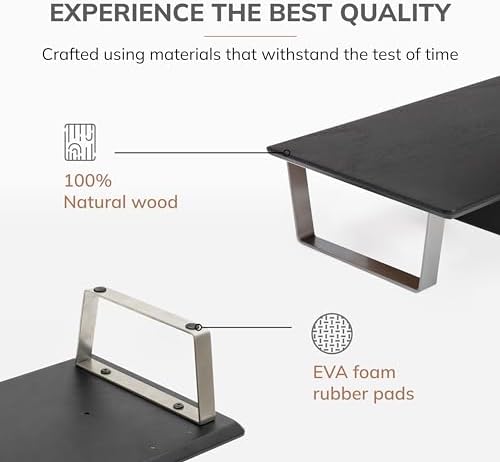 Anji Mountain Monitor Stand for Desk - Desktop Organizer & Laptop Riser, Ergonomic Monitor Riser, Space-Saving, Durable,