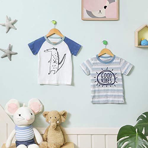 SONGMICS 35 cm (Maple Wood) Set of 20 Wooden Coat Clothes Hangers with Trouser Bar for Children, Natural CRW006-20