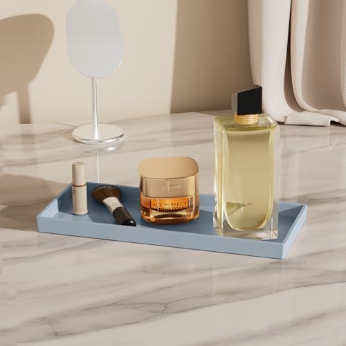 Vanity and Bathroom Tray, 11.8" ABS Countertop Organizer,Waterproof Vanity Tray for Toilet Tank,Perfume,Soap,Keys,Bathro