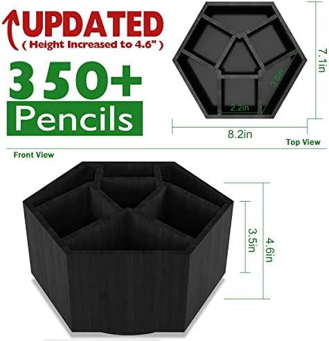 Colored Pen Pencil Holder Organizer for Desk with 7 Compartments