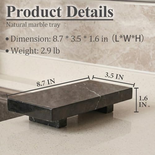 Natural Marble tray pedestal stand, Soap Dispenser Holder, Modern Marble Riser For Decor Display, Soap Pedestal For Bath