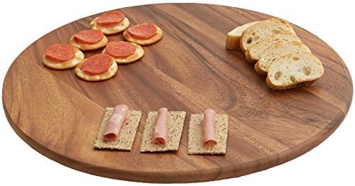 Woodard & Charles Round Lazy Susan Turntable with Stainless Steel Ball Bearing Mechanism (Brown)