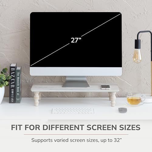 Anji Mountain Monitor Stand for Desk - Desktop Organizer & Laptop Riser, Ergonomic Monitor Riser, Space-Saving, Durable,