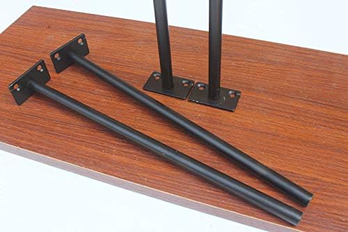8 Pcs 12" Black Solid Steel Floating Shelf Bracket Blind Shelf Supports - Hidden Brackets for Floating Wood Shelves - Co