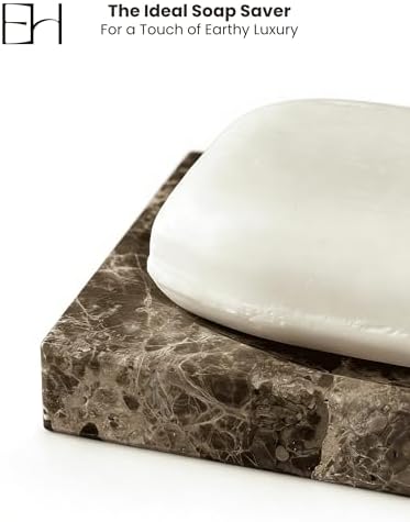 Marble Soap Dish Tray, Soap Bar Holder for Bathroom Shower