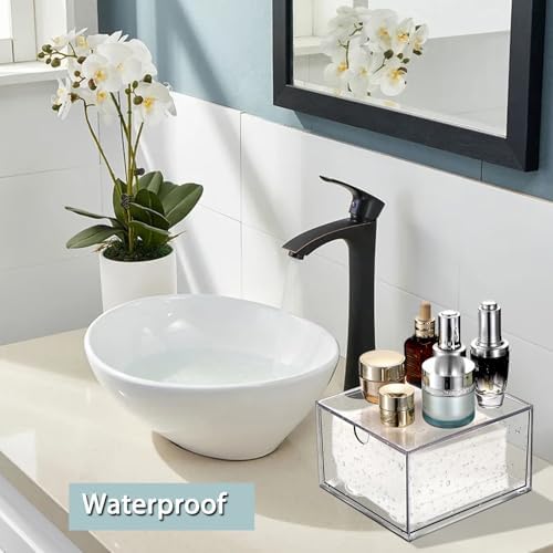 Sumnacon Disposable Face Towel Holder Clear Plastic Facial Towels Holder