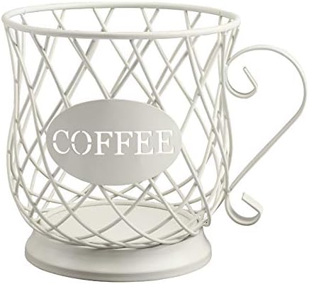 TreeLen White Medium Coffee Pod Capsule Storage Holder for 35 K Cups Capacity K Cup Holder K Cup Organizer