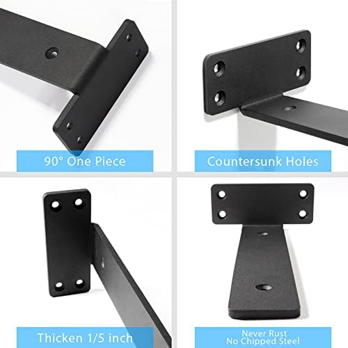 Shelf Brackets Floating Shlef Brackets 6-Inch 6-Packs, 1/5 Inch Thick Heavy Duty Shelving Brackets for Wood Shelves, 6" 