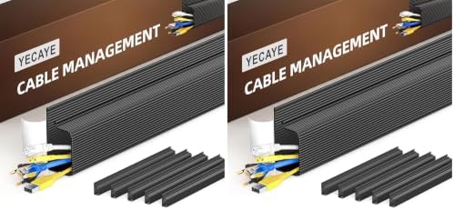 YECAYE 12 Pack Cable Management, Cord Organizer, Cable Organizer, Adhesive Mount Cord Organizer for Desk, No-Drill Desk 