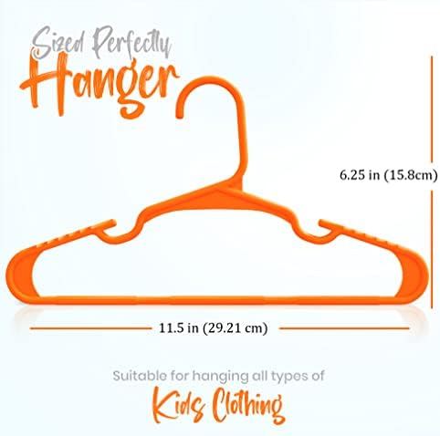 Utopia Home Kids Hangers 40 Pack – 11.5 Inch Baby Closet Hangers Orange