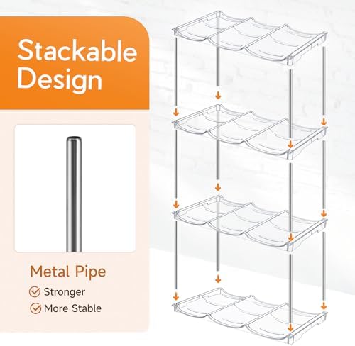 Sbosbo Water Bottle Organizer for Stanley 40 oz Tumbler, Stackable Tumbler Storage, 3 Pack Water Bottle Organizer for Ca
