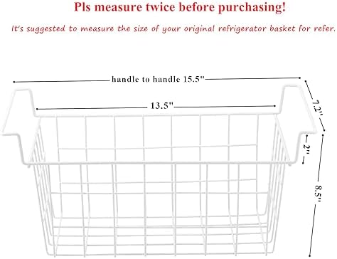 Orgneas 15.5" Freezer Organizer Bins for Chest Freezer Storage Rack Bins