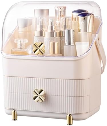 Preppy Skincare Organizers Makeup Organizer Holder Cosmetic Storage Box Display Case 3 Tiers Dust Free Cover Portable Ha