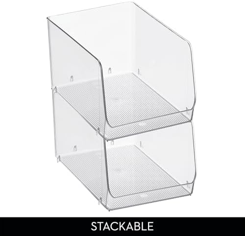 iDesign Clear Plastic Stackable Storage Bin