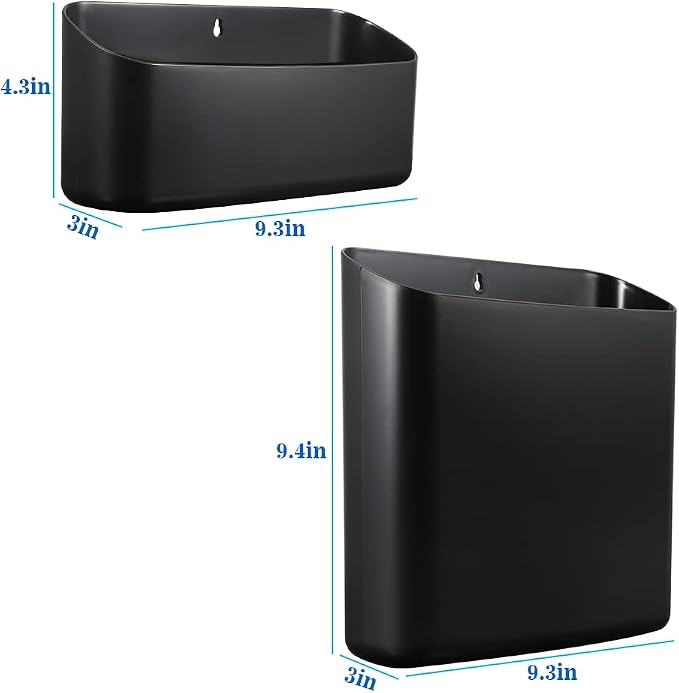 Picowe Magnetic Laundry Storage, Large Lint Holder Bin for Laundry Room, Space-Saving Trash Container Hanging on Dryer, Washer or Wall Mount Trash Bin (Black)