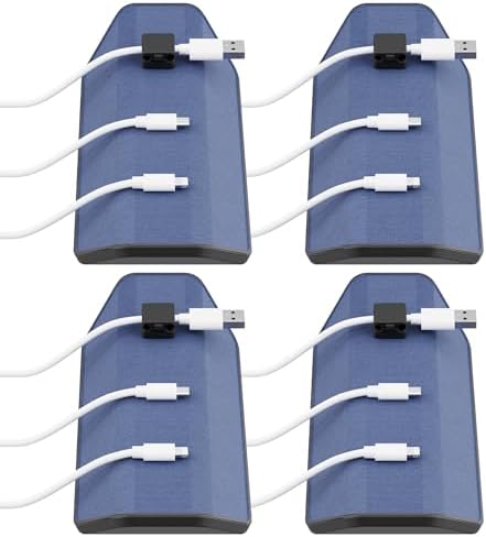 Magnetic Cable Organizer 4 Pack, Weighted Non-Adhesive Cord Holder for Desk