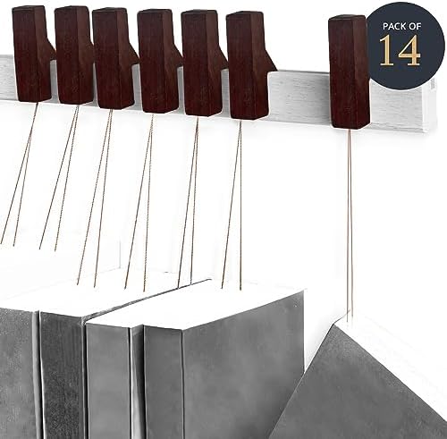 Ash Harbor Wall Book Organizers Hanging Pins - Extra Pins for Floating Shelves Wall Mounted, Extra Hardwood Hanging Pins